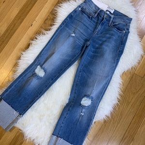 NWT Frame Le Nouveau Straight Leg Big Cuff Jeans